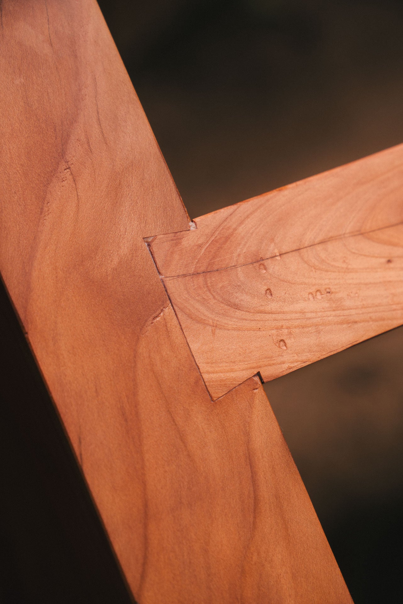 Redwood Slab Bench